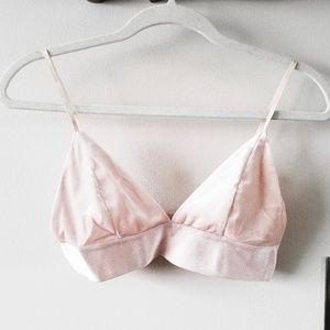 Light pastel pink velvet/velour bralette Guess